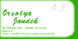 orsolya jandek business card